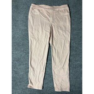 Chico's Jeans Pull On Jegging Ankle Womens 2.5 R US 14 R Pink Denim